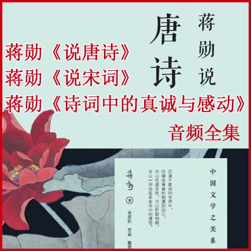 蔣勛《說唐詩》《說宋詞》《詩詞中的真誠與感動(dòng)》音頻全集百度網(wǎng)盤下載