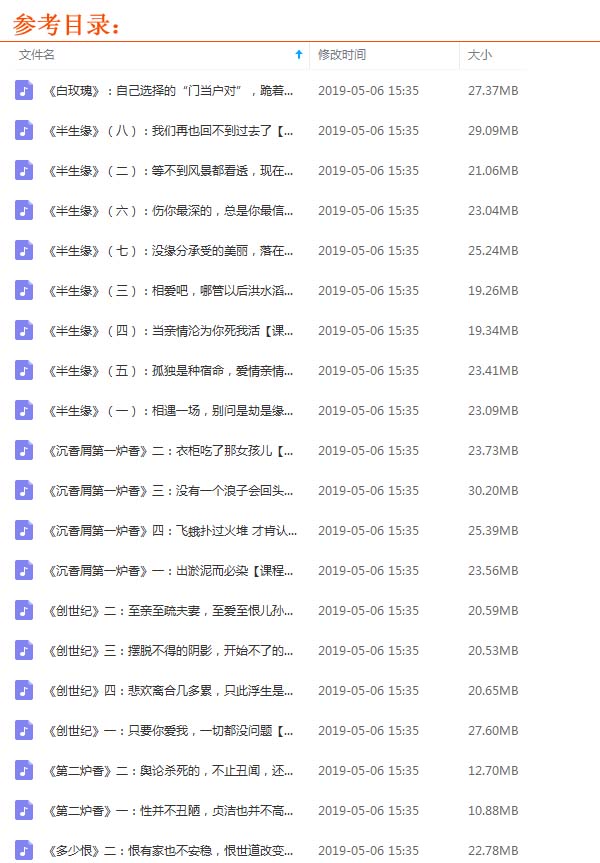 《上官文露解讀張愛玲》音頻全集百度云百度網(wǎng)盤下載