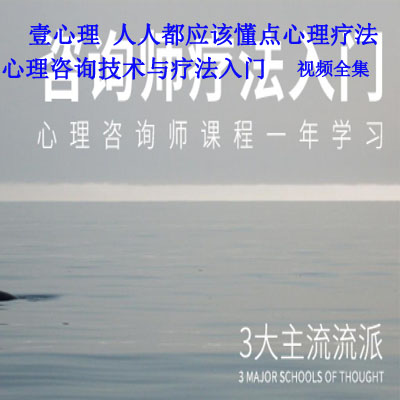 《壹心理&nbsp;人人都應(yīng)該懂點(diǎn)心理療法&nbsp;心理咨詢技術(shù)與療法入門》視頻全集百度網(wǎng)盤百度云下載