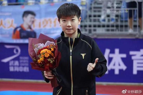 孫穎莎發(fā)微博總結(jié)七月 喜歡自己在場上拼搏的樣子