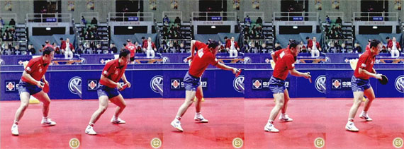 直板反手平擋弧圈球