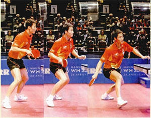 向王勵(lì)勤學(xué)習(xí)拉半出臺(tái)球