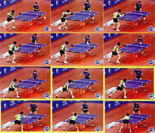 柳承敏正手扣殺近網(wǎng)半高球