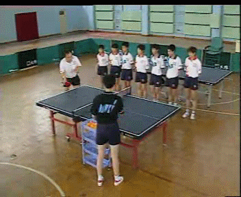 直拍推下旋球圖示