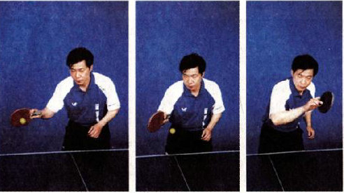 正手攻弧圈球（快帶）