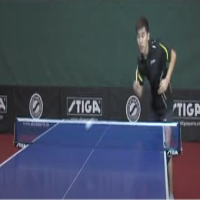 國手乒乓課堂 第01集 閆安正手發(fā)球后銜接正手搶攻