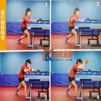 直板正膠技術(shù)教學(xué)：正手搶拉后反手塞直線