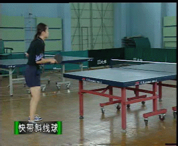 橫板反手快帶弧圈球