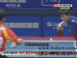 王勵(lì)勤接發(fā)球擰斜線(xiàn)