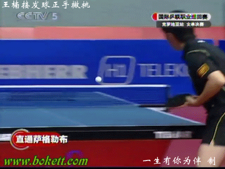 王楠接發(fā)球正手撇挑慢視頻