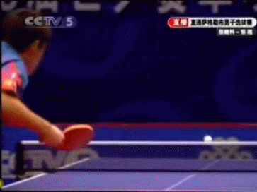 張繼科技術(shù)正手挑慢動(dòng)作