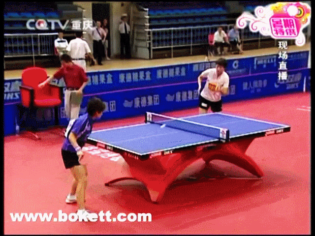 李楠VS劉詩雯的正手攻球