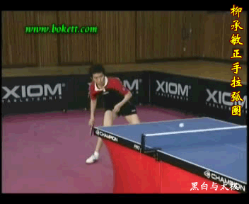 柳承敏正手拉弧圈慢動作