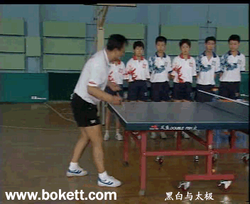 直板正手擋弧圈球